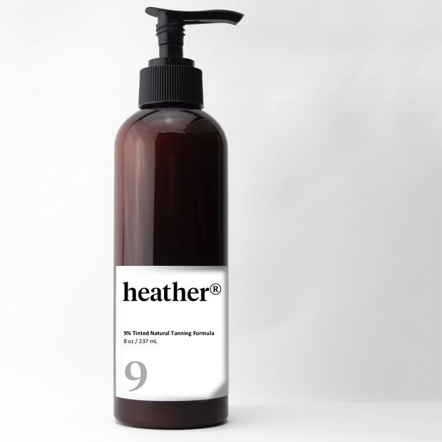 heather® tinted natural tanning formula 9